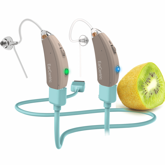 EarCentric Rechargeable Hearing Aids RV4 with Dual Directional Microphones (USB) - Pair - Buy One Ear Get Another Free