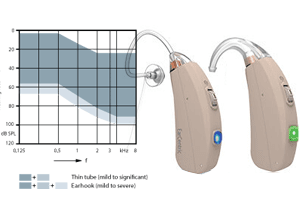 Ear Centric Rechargeable Hearing Aids RV4 hearing aids - Broad range of hearing losses